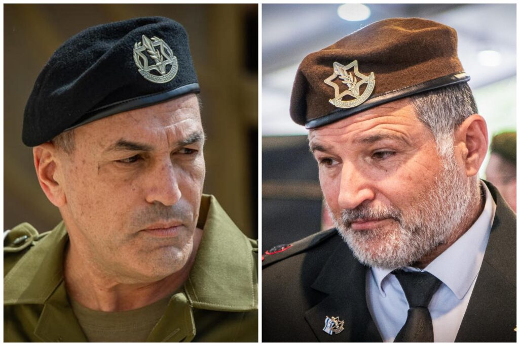 מימין - אלוף דוד זיני, הרמטכ"ל אייל זמיר (צילום: אריה לייב אברמס, יונתן זינדל, פלאש90) מימין - אלוף דוד זיני, הרמטכ"ל אייל זמיר (צילום: אריה לייב אברמס, יונתן זינדל, פלאש90)