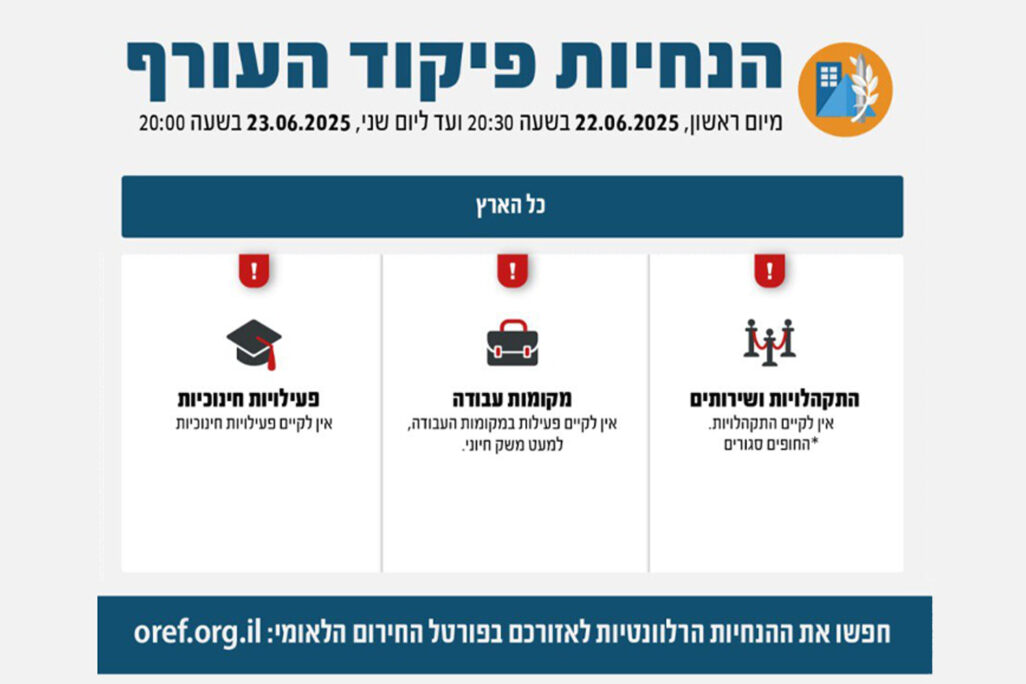 הנחיות פיקוד העורף (גרפיקה: דובר צה"ל) הנחיות פיקוד העורף (גרפיקה: דובר צה"ל)