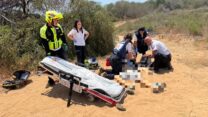 זירת הירי בראשון לציון (צילום: תיעוד מבצעי מד"א)