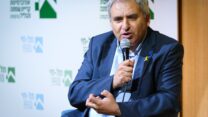 השר זאב אלקין בוועידת הגליל בתל חי (צילום: דוד טברסקי)