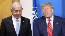 נשיא ארה"ב דונלד טראמפ וראש הממשלה בנימין נתניהו (צילום: AP Photo/Alex Brandon, מוטי מילרוד/פול)