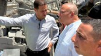 יו"ר ההסתדרות ארנון בר-דוד וראש עיריית ראשון לציון רז קינסטליך (צילום: דוברות ההסתדרות)