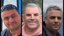 דני אברהם, איגור פרדקין ואורי לוי שנהרגו מפגיעת טיל במתקני בזן בחיפה (צילומים: באדיבות המשפחות)