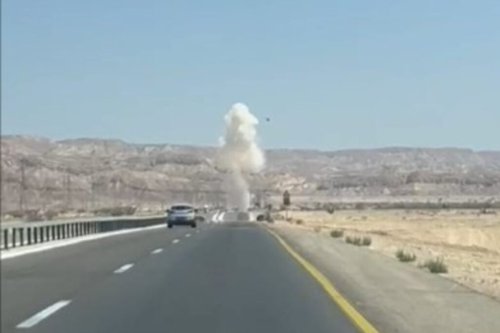 זירת נפילת הכטב"ם בדרום הנגב (צילום: השימוש נעשה בהתאם להוראות סעיף 27א' לחוק זכויות יוצרים)