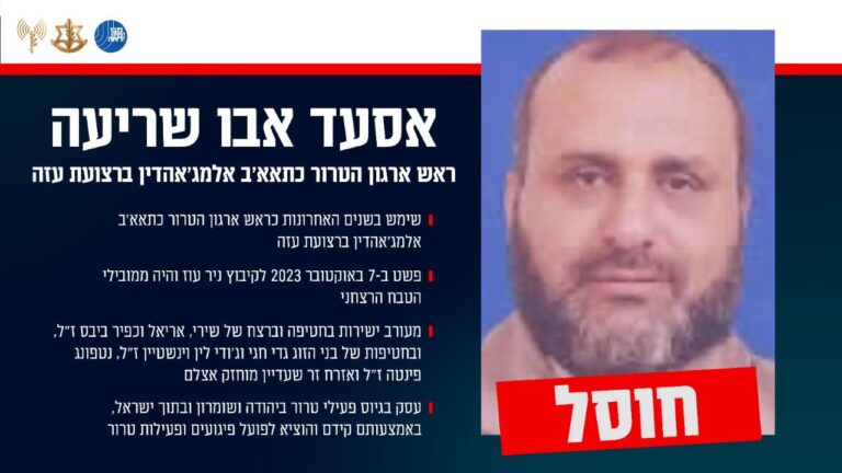 תמונה ומידע על אסעד אבו שריעה (דובר צה"ל)