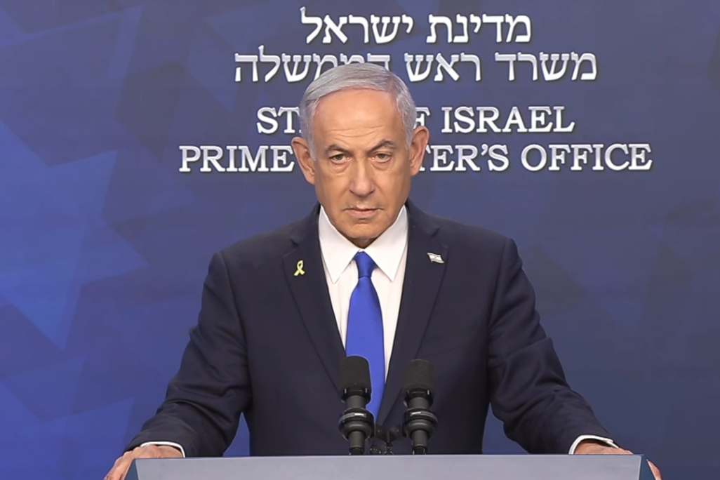 ראש הממשלה בנימין נתניהו במסיבת עיתונאים (צילום מסך: לע"מ)