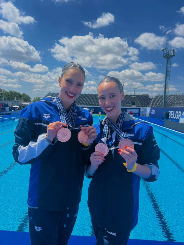 שלי בובריצקי ואריאל נשיא באליפות אירופה ב-2024 (צילום: אלבום פרטי)