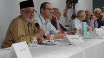 האמיר מוחמד שריף עודה, ראש העדה האחמדית, בכנס (צילום: אכרם עודה)