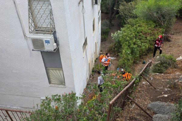 תאונת עבודה בחיפה (צילום: דוברות איחוד הצלה - מחוז צפון)