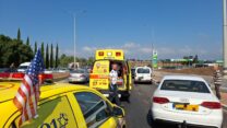 זירת אירוע הדריסה סמוך לבית ליד (צילום: דוברות מד״א)