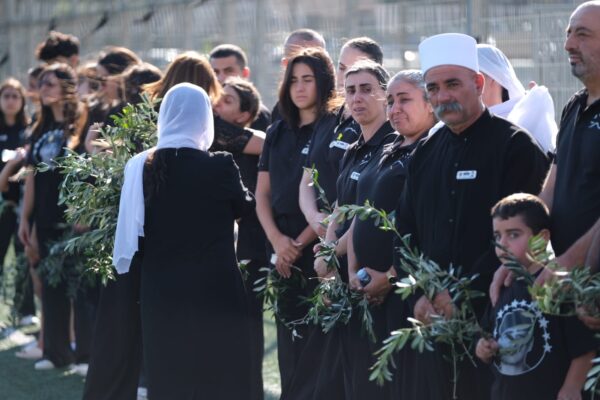 אבל ביום השנה לנפילת הרקטה במג'דל שמס (צילום: דוד טברסקי)