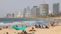 חוף הים בתל אביב, אוגוסט 2025 (צילום: דור פזואלו/Flash90)