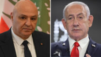 ראש ממשלת ישראל בנימין נתניהו ונשיא לבנון ג'וזף עאון (צילומים: AP Photo)