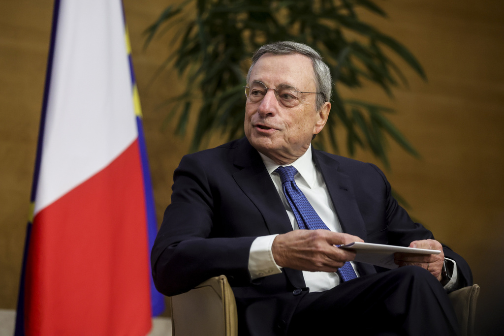 מריו דראגי (צילום ארכיון: Teresa Suarez, Pool via AP)