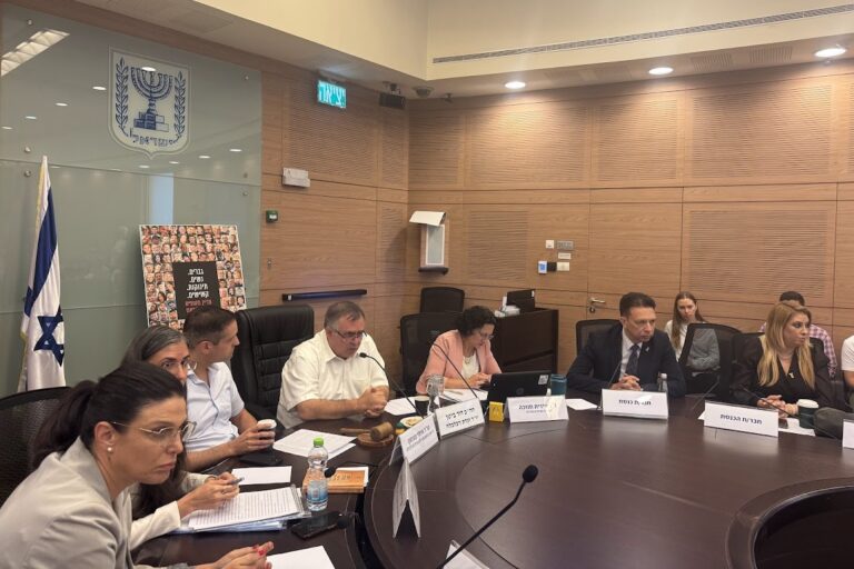 ישיבת ועדת הכלכלה בעניין פיצוי לנוסעים ולחברות תעופה שטיסותיהם התבטלו עקב מבצע 'עם כלביא' (צילום: דוברות הכנסת)
