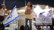 נופר בוכשטב, אחות החטוף יגב ז"ל שנרצח בעזה, במשמרת 101 בנמל תל אביב (צילום מסך, משמרת 101)