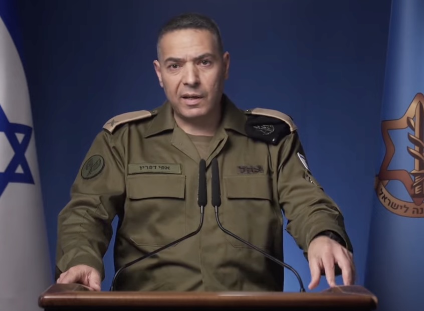 דובר צה"ל, תא"ל אפי דפרין (צילום: דובר צה"ל)