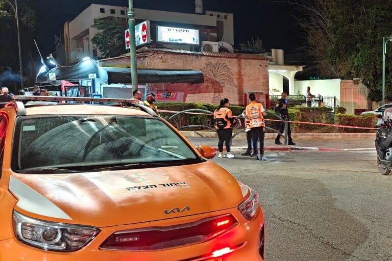 זירת הרצח בחדרה (צילום: דוברות כבאות והצלה)