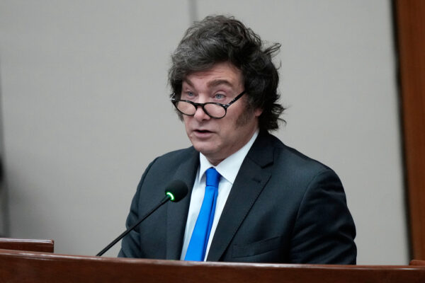 נשיא ארגנטינה חאבייר מיליי (צילום: AP Photo/Jorge Saenz)
