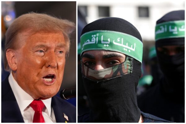 החמאס מגיב להצעת נשיא ארה"ב דונלד (צילום: AP Photo/Adel Hana and Alex Brandon)