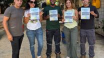 ועד הפעולה של התאגדות חברת 'גדות' במעמד ההכרזה על ההתאגדת (צילום: דוברות ההסתדרות)
