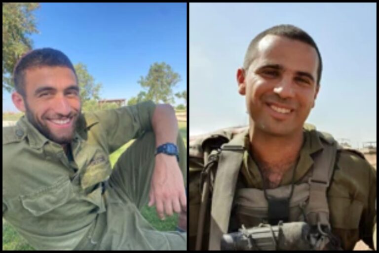 סא"ל תומר גרינברג (מימין) וסמל עמית גואטה ז"ל (צילום: דובר צה"ל)
