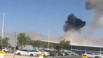פגיעת הכטב"ם בשדה התעופה רמון (צילום: רשתות חברתיות, לפי סעיף 27א לחוק זכויות היוצרים)