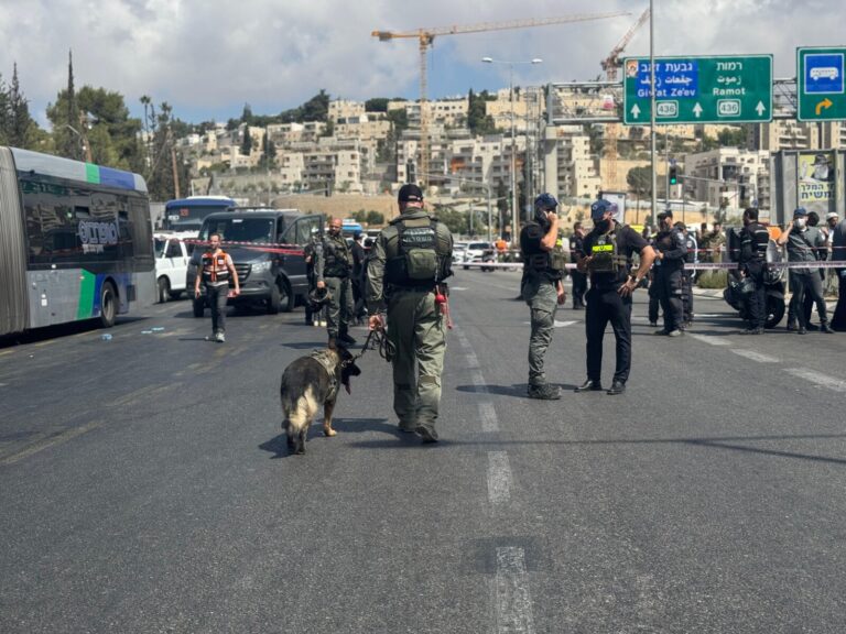 זירת הפיגוע בירושלים (צילום: דוברות המשטרה)
