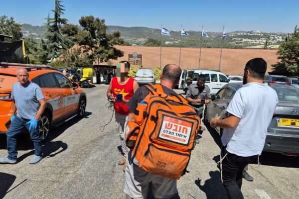 זירת הפיגוע בקיבוץ צובה (צילום: דוברות איחוד הצלה מחוז ירושלים)