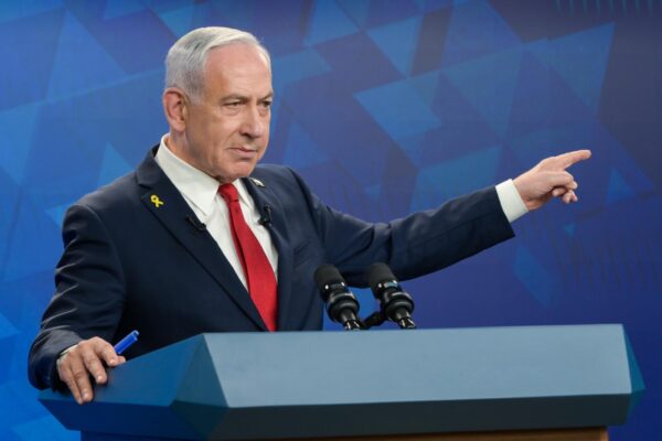 ראש הממשלה בנימין נתניהו במסיבת עיתונאים (צילום: מעיין טואף/ לע״מ)
