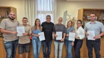 מעמד חתימת ההסכם הקיבוצי במפעל 'פיברו' בנגב (צילום: דוברות ההסתדרות)