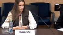 אלינה בובקובה בכנסת (צילום מסך: שידורי ועדות הכנסת)