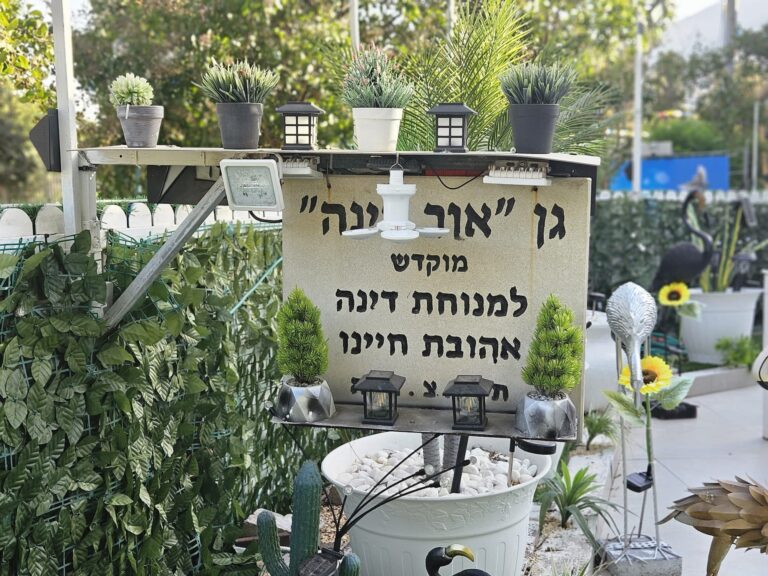גן "אור דינה". "בלילה הכול פה מאיר, כמו האור שהיא הביאה לי"  (צילום: מאיה רונן)
