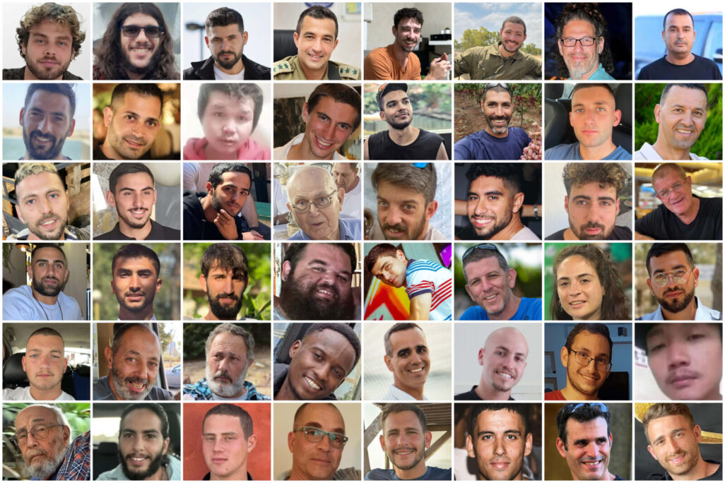 החטופים החיים והחללים בשבי חמאס (גרפיקה: דבר)