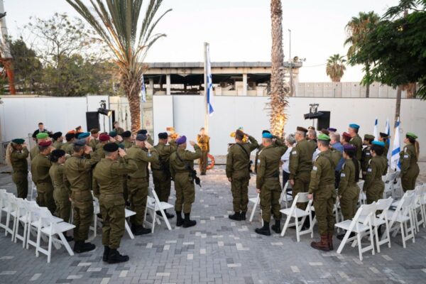מעמד זיכרון במוצב נחל עוז לציון שנתיים ל-7 באוקטובר (צילום: צה"ל)