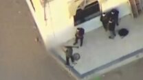 תיעוד מתוך חיסול חוליית המחבלים שניסתה לפשוט על מרחב הומניטרי בחאן יונס (צילום: דובר צה"ל)