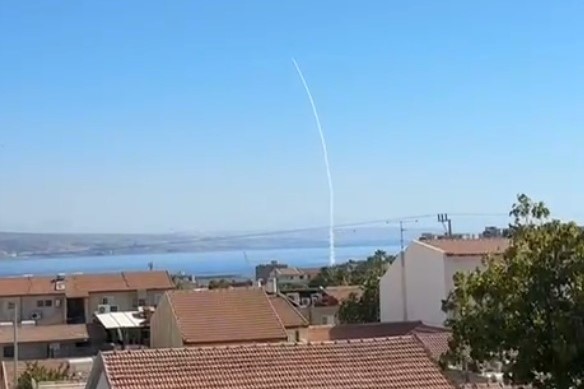 תיעוד היירוט באילת (צילום: רשתות, ס' 27א')