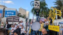 Celebrations at Hostage Square (Photo: Nitzan Zvi Cohen)
