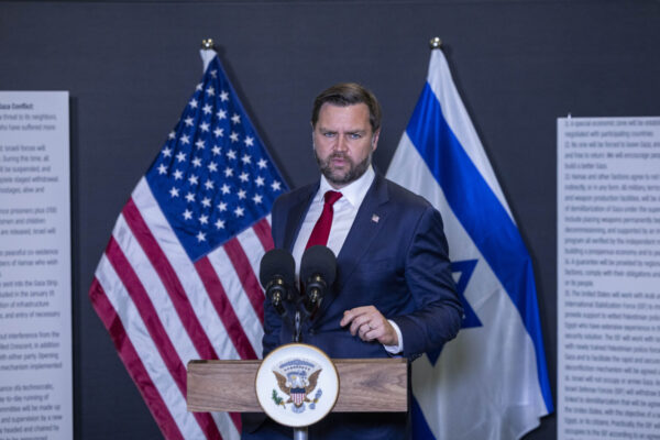 סגן נשיא ארצות הברית ג'יי די ואנס בביקור בישראל (צילום: חיים גולדברג/פלאש90)