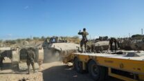 המבצע הלוגיסטי להיערכות מחדש של כוחות צה"ל ברצועת עזה (צילום: דובר צה"ל)