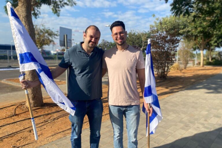 יבגני וטל, חבריו של דוד קוניו מהמילואים (צילום: יהל פרג')
