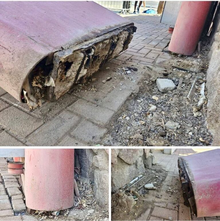 מתקן הדואר שקרס באילת (צילום: אנדריי קורצ'סטקי)