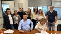 חתימת הסכם קיבוצי ב-SOS (צילום: דוברות ההסתדרות)