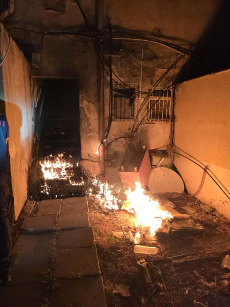 שריפה בבאר שבע (צילום: מתנאל בושרי)