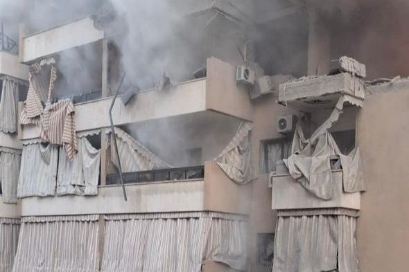 תקיפת צה"ל בביירות (צילום: רשתות חברתיות, לפי סעיף 27א לחוק זכויות היוצרים)