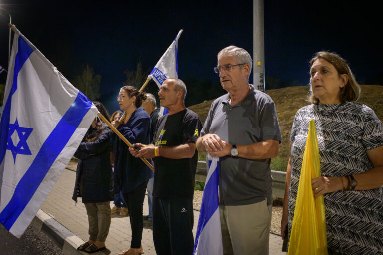 בצומת סעד, 27 באוקטובר (צילום: יונתן בלום)