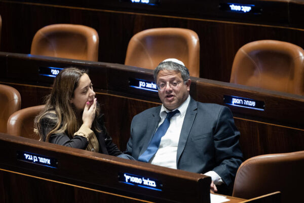 השרה לשוויון חברתי, מאי גולן, והשר לביטחון לאומי, איתמר בן גביר (צילום ארכיון: יונתן זינדל/פלאש90)