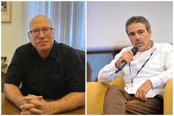 רון לוי (מימין) ועו"ד רועי קנת (צילום: שני לזרוביץ׳)