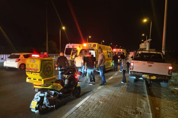 זירת הירי בכפר קרע (צילום: תיעוד מבצעי מד"א)