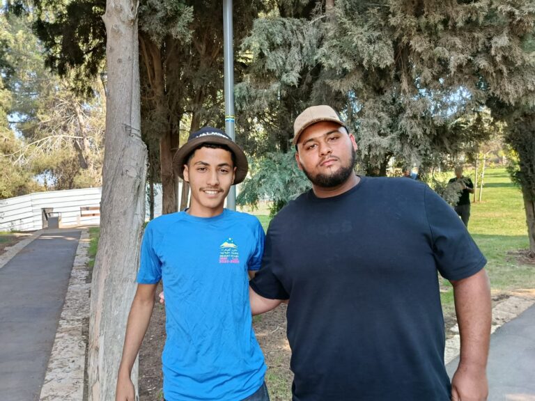 Muhammad al-Dada (right) and Rayan Abu Al-Rabee (left) (Photo: Yaniv Sharon)